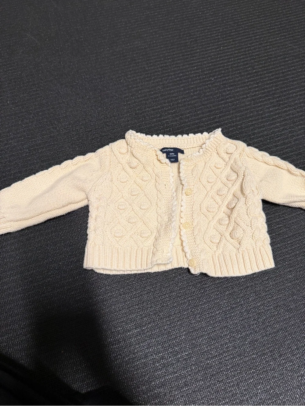 Baby Gap Cream Cable-Knit Baby Cardigan
